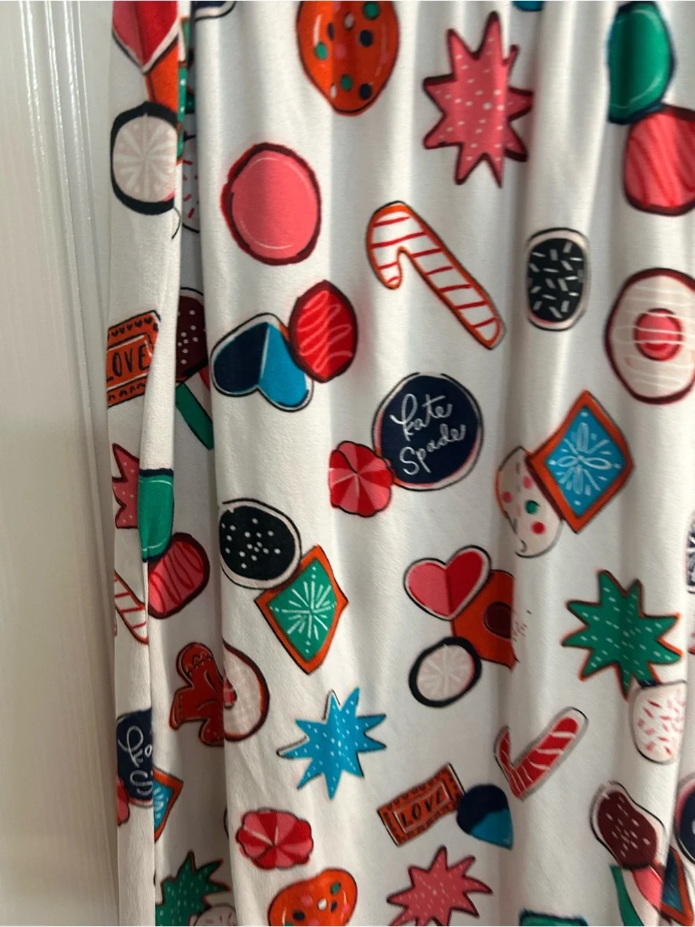 Kate Spade Women's Christmas Pajama Pants size large cookies candy canes etc